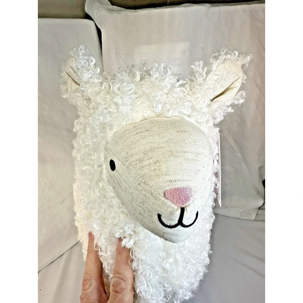 The Farmhouse by Rachel Ashwell Sheep (Large)  Faux Fur Decorative Pillow